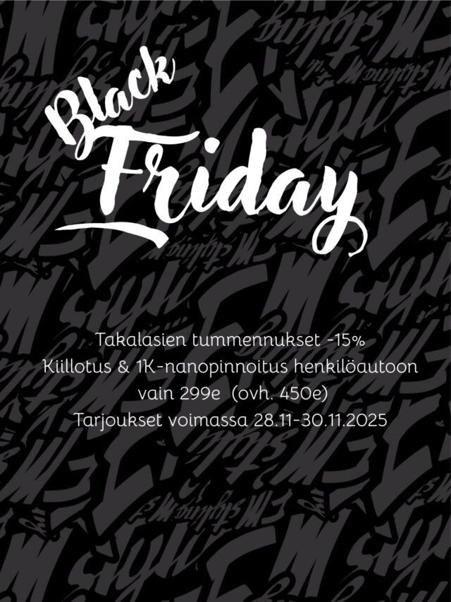 Black Friday -kampanja tulilla!Varaathan omasi 😎▪️EMstyling Oy
▪️Metsätuomistontie 3 Rauma
▪️info@emstyling.fi
▪️0443578721
▪️www.emstyling.fi